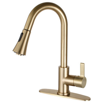 Kingston Brass LS872.CTL Continental 1.8 GPM 1 Hole Pull Down - Brushed Brass