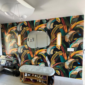 cwstockwell -voutsa Wallpaper Installation-Accent wall in the entryway-