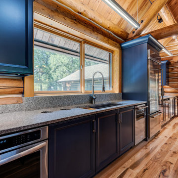Modern Log Cabin Kitchen