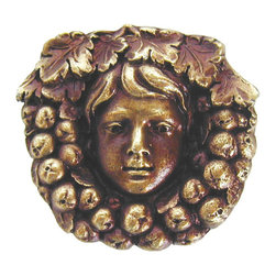 Inviting Home Inc. - Fruit of The Vine Knobs, Antique-Style Brass - Cabinet And Drawer Knobs