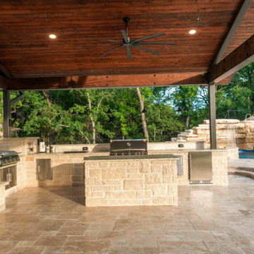 Luxury Outdoor Kitchen & Pavilion Interior | Weston Country Estate