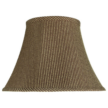 30215 Bell Shape Spider Lamp Shade, Brown, 13" wide, 7"x13"x9 1/2"