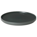 blomus - Pilar Dessert Plate, Set of 4, Agave Green, 8" - Give your desserts the grand entrance they deserve with the PILAR plates. Simple yet beautifully designed, these plates feature a grooved edge that allows you to get a firm grip while serving up your cakes, cookies and muffins. When mealtime is over, these plates stack easily in your cabinet or sideboard.