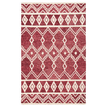 Safavieh Abstract Collection, ABT851 Rug, Red/Ivory, 4'x6'