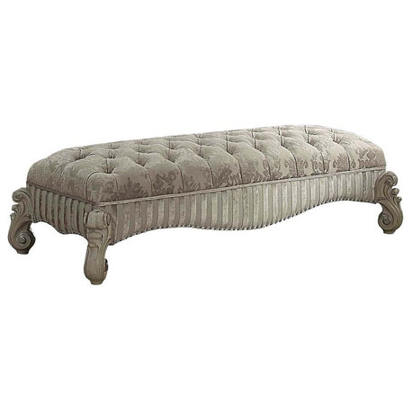 Emma Mason Signature Starboard Bench in Ivory Fabric  Bone White