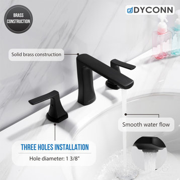 Dyconn Faucet Atlin WS3H51A-BLK Black Widespread Faucet