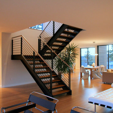 Steel staircase