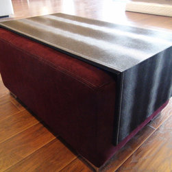 Ottoman with Serving Tray - Footstools And Ottomans