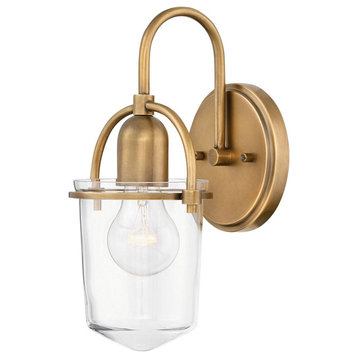 Hinkley Clancy 3030Lcb Single Light Sconce, Lacquered Brass