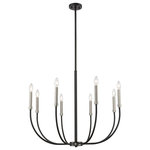 Z-Lite - Haylie 8 Light Chandelier in Matte Black And Brushed Nickel - This 8 light Chandelier from the Haylie collection by Z-Lite will enhance your home with a perfect mix of form and function. The features include a Matte Black and Brushed Nickel finish applied by experts.