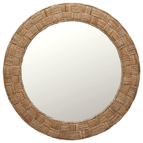 Round Checquered Wall Mirror