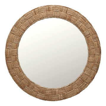 Round Rope Checquered Wall Mirror
