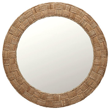 Round Rope Checquered Wall Mirror
