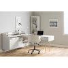 Pemberly Row Contemporary 59.25"W Engineered Wood L-Shaped Desk in White