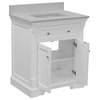 Sydney 30" Bathroom Vanity, White, Quartz