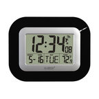La Crosse Technology® WT-8005U-B Atomic Digital Wall Clock w/ Indoor Temp & Date