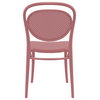 Marcel Resin Outdoor Chair, Set of 2, Marsala