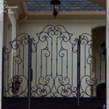 Wrought iron gates.