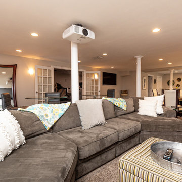 Luxury Finished Basement Remodel | Buckingham, PA