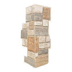 154-OXFORD COBBLE STONE CORNER 11" W (EACH SIDE) &times; 30 &frac12;"H &times; 1"D - Wall Panels