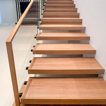 Project #126 | Contemporary Staircases with Integrated LEDs & Glass Railing