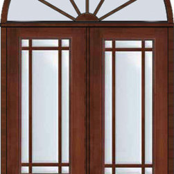 Prehung French Transom Double Door 96 Marginal 9 Lite Marginal - Patio Doors