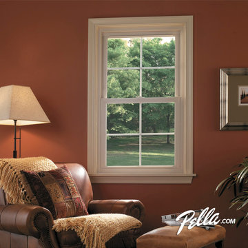 Pella® vinyl double-hung windows create classic style