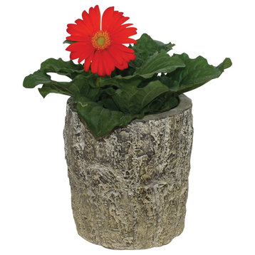 Faux Bois Tree Trunk Planter, Small