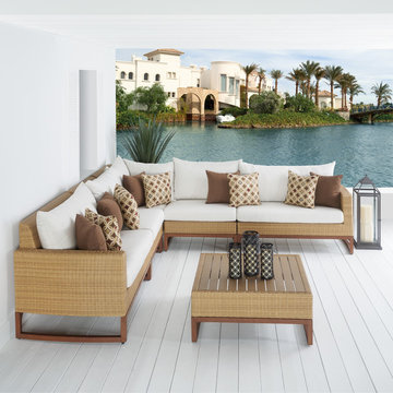 Milea™ 6pc Sofa Sectional in Moroccan Cream by RST Brands™