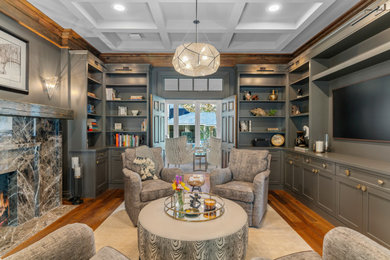 Inspiration for a timeless family room remodel in Other