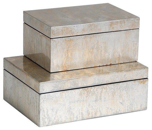 Champagne Silver-Leaf Box