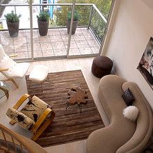 CURVED SOFAS W RUG