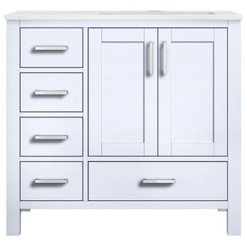 Jacques Contemporary 36" White Single Vanity