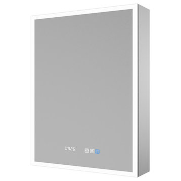 ExBrite LED  Medicine Cabinet Recessed or Surface with Clock, 24" X 32"\R