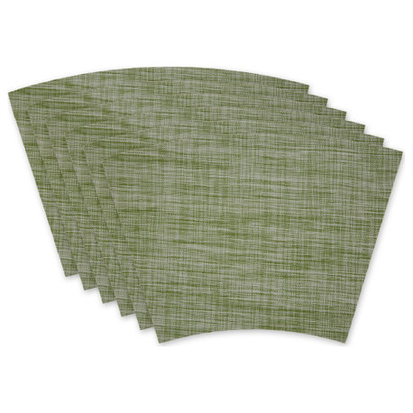 Blue Tweed Round Table Placemat Set/6