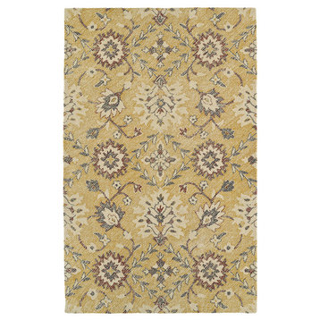 Kaleen Weathered Hand-Tufted, indoor outdoor, Polyester Area Rug, Rug, Gold, 3'x