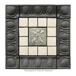 Fine Art Tileworks &mdash; 3" Oak Leaves deco in center - Tile