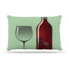 Thomas Fuchs "California Wine" Green Red Fleece Dog Bed, 30"x40"