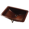 Curie 21" Undermount Bathroom Sink in Copper