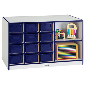 Rainbow Accents Mobile Storage Island - without Trays - Blue