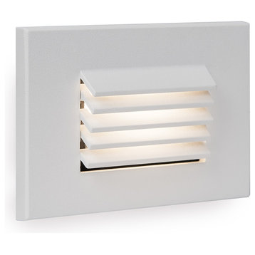 LED Low Voltage Horizontal Louvered Step and Wall-Light 2700K, White