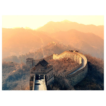 China Great Wall Morning, Landscape Canvas Art Print, 40"x30"