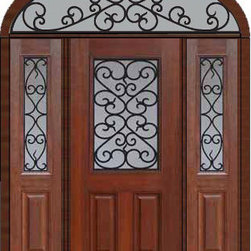 Prehung Sidelites-Transom Door 80 Fiberglass Palermo 1/2 Lite - Front Doors