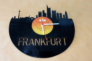 Motiv Uhren aus Schallplatten Frankfurt