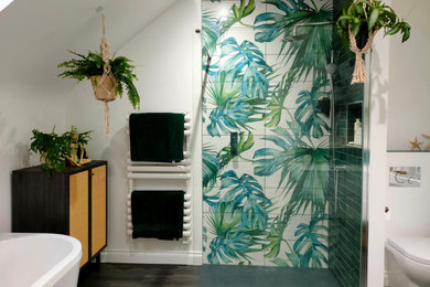 Design ideas for a world-inspired bathroom in Sussex.