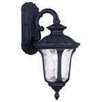Livex Lighting - Oxford Outdoor Wall Lantern, Black - From the Oxford outdoor lantern collection, this traditional design will add curb appeal to any home. It features a handsome, antique-style wall plate and decorative arm. clear water glass cast an appealing light and lends to its vintage charm. Wall plate, arm and other details are all in a black finish.
