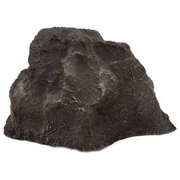 Artificial Rock Faux Rock Pump Cover Hollow Landscape Decoration Fiberglass Rock, River Brown, Small