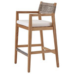 Universal Furniture - Universal Furniture Coastal Living Outdoor Chesapeake Bar Stool - The perfect accompaniment to any outdoor bar or countertop, the Chesapeake Bar Stool features an upholstered cushion and striking wicker accents on the back for added texture.