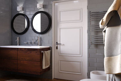 Дизайн интерьера ванной комнаты в скандинавской стиле в г. Калининград