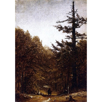 Sanford Robinson Gifford a Forest Road Canvas Print